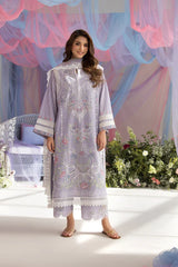 SOBIA NAZIR-3PC LAWN CHIKAN EMBROIDERED SHIRT WITH CHIFFON EMBROIDERED PRINTED DUPATTA AND EMB TROUSER -GM-4613