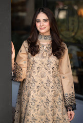 SAPPHIRE-3PC DHANAK EMBROIDERED SHIRT WITH CHIFFON EMBROIDERED DUPATTA AND TROUSER-GM-4035