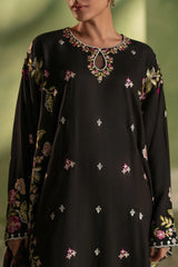 CROSS STITCH-3PC DHANAK EMBROIDERED SHIRT WITH COURTRAI PRINTED SHAWL AND TROUSER-GM-4276