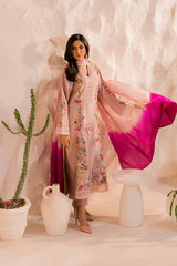 MIRANA-3PC LAWN EMBROIDERED SHIRT WITH CHIFFON TYE&DYE DUPATTA & TROUSER-GM-4506