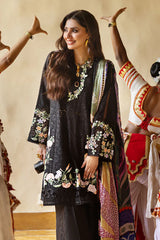 MUSHQ-3PC LAWN EMBROIDERED SHIRT WITH MONARK PRINT DUAPATTA AND TROUSER-GM-3719