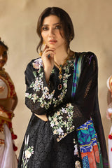 MUSHQ-3PC LAWN EMBROIDERED SHIRT WITH MONARK PRINT DUAPATTA AND TROUSER-GM-3719