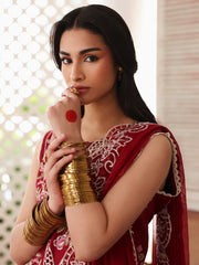 MAHNUR-3PC LAWN EMBROIDERED SHIRT WITH MONARK EMBROIDERED DUAPATTA AND TROUSER-GM-3717