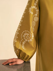 BATIK-2PC DHANAK EMBROIDRED SHIRT WITH DHANAK EMBROIDRED SLEEVES-GM-122