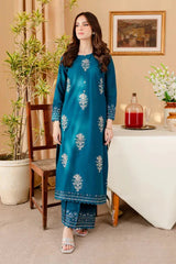 BATIK-2PC DHANAK SEQUIN EMBROIDRED SHIRT AND EMBROIDRED TROUSER-GM-107