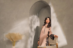 ASIM JOFA-3PC DHANAK EMBROIDERED SHIRT WITH TYE&DYED CHIFFON DUPATTA AND TROUSER-GM-4287