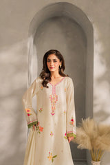 MIRANA-3PC DHANAK EMBROIDERED SHIRT WITH BAMBER CHIFFON DUPATTA AND TROUSER-GM-4289