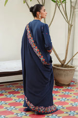 CROSS STITCH-3PC DHANAK EMBROIDERED SHIRT WITH DHANAK EMBROIDERED SHAWL AND TROUSER-GM-4275