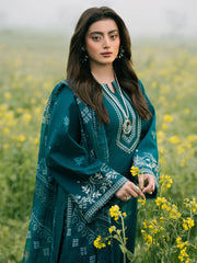 IZEL-3PC LAWN EMBROIDERED SHIRT WITH CHIFFON PRINTED DUPATTA AND TROUSER-GM-4626