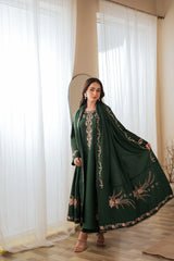 BATIK-3PC DHANAK EMBROIDERED SHIRT WITH DHANAK EMBROIDERED SHAWL AND TROUSER-GM-4422