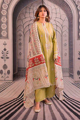 URGE - 3PC LAWN EMBROIDERED SHIRT WITH MONARK PRINTED DUPATTA AND EMB TROUSER-GM-3788