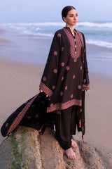 CROSS STITCH-3PC DHANAK EMBROIDERED SHIRT WITH DHANAK EMBROIDERED SHAWL AND TROUSER-GM4336