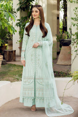 JAZMIN-3PC LAWN EMBROIDERED SHIRT WITH ORGANZA EMB DUPATTA AND TROUSER-GM-4624