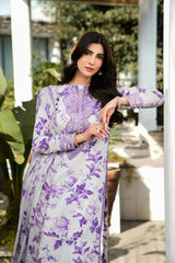 BAROQUE-3PC KHADDAR PRINTED EMB SHIRT WITH KHADDAR PRINT EMB DUPATTA AND PRINT TROUSER-GM-2562