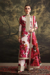 ZAINAB CHOTANI-3PC SHAMOZE SILK PRINTED EMBROIDERED SHIRT WITH SOFT SILK PRINTED EMB DUPATTA & EMB TROUSER-GM-1722