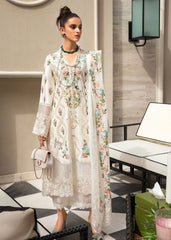 CRIMSON-3PC LAWN EMBROIDERED SHIRT WITH CHIFFON EMBROIDERED DUPATTA & TROUSER-GM-3586