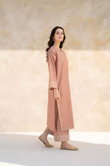 JAZMIN-2PC DHANAK EMBROIDERED SHIRT WITH DHANAK EMBROIDRED TROUSER-GM-117