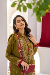 GM-3PC LAWN EMBROIDERED SHIRT WITH LAWN EMBROIDERED READY TO WEAR DUPATTA-ADR-G01