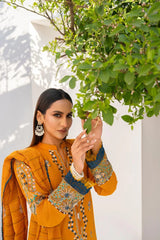 GM-3PC LAWN EMBROIDERED SHIRT WITH LAWN EMBROIDERED READY TO WEAR DUPATTA-GM-05