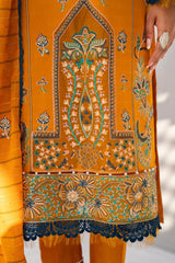 GM-3PC LAWN EMBROIDERED SHIRT WITH LAWN EMBROIDERED READY TO WEAR DUPATTA-GM-05