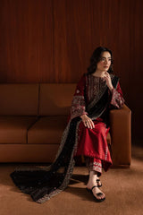 BATIK-3PC DHANAK EMBROIDERED SHIRT WITH CHIFFON EMBROIDERED DUPATTA AND EMB TROUSER-GM4140