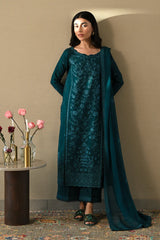 ZAIB-3PC LAWN EMBROIDERED SHIRT WITH CHIFFON EMB DUPATTA AND TROUSER-GM-4512