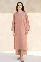 JAZMIN-2PC DHANAK EMBROIDERED SHIRT WITH DHANAK EMBROIDRED TROUSER-GM-117