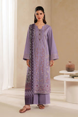 GARNET-3PC DHANAK EMBROIDERED SHIRT WITH COURTRAI PRINTED SHAWL AND TROUSER-GM-4295