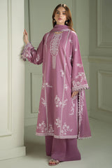 CROSS STITCH-3PC LAWN EMBROIDERED SHIRT WITH KHADDI NET EMBROIDRERD DUPATTA & TROUSER-GM-4501
