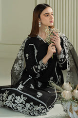 CROSS STITCH-3PC LAWN EMBROIDERED SHIRT WITH ORGANZA EMBROIDRERD DUPATTA & TROUSER-GM-3666