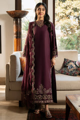 IZEL-3PC LAWN EMBROIDERED SHIRT WITH KHAADI EMBROIDERED DUPATTA & TROUSER-GM-4504