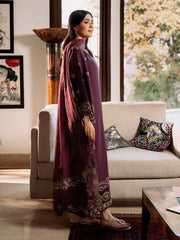 IZEL-3PC LAWN EMBROIDERED SHIRT WITH KHAADI EMBROIDERED DUPATTA & TROUSER-GM-4504