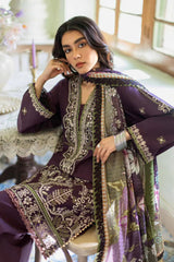 JAZMIN-3PC LAWN EMBROIDERED SHIRT WITH CHIFFON PRINTED DUPATTA AND TROUSER-GM-4631