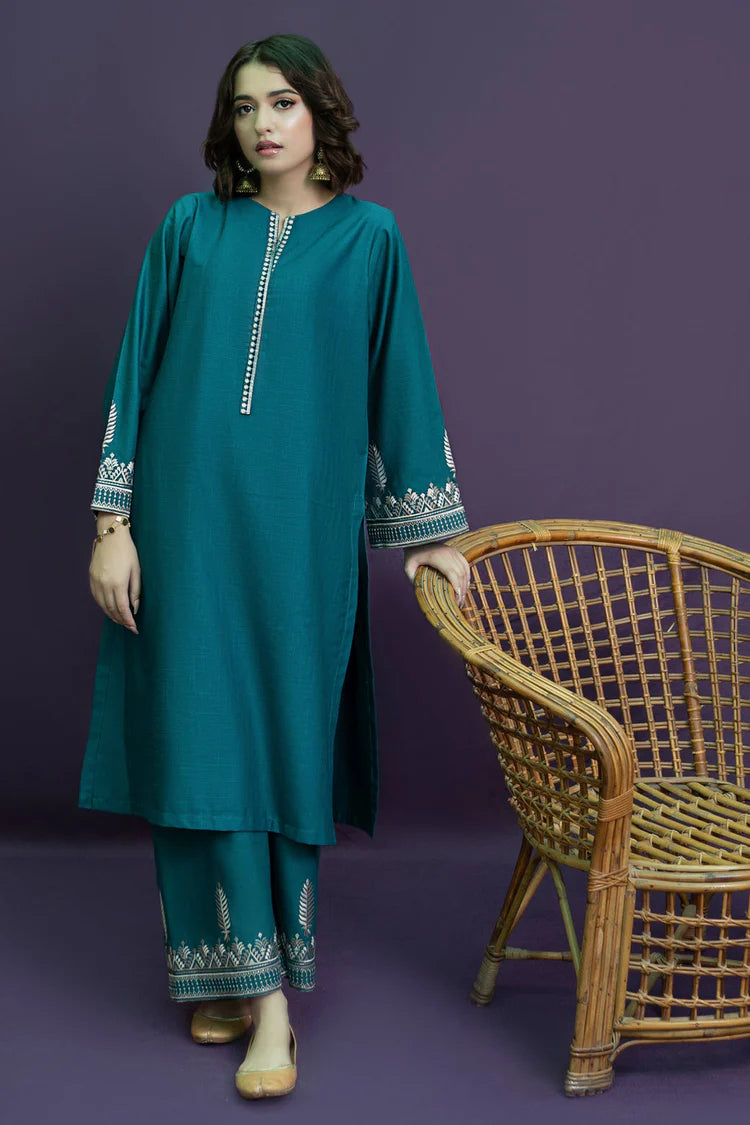 URGE-2PC DHANAK EMBROIDERED SHIRT AND EMBROIDRED TROUSER-GM-113
