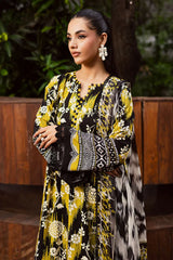 NUREH-3PC KHADDAR PRINTED SHIRT WITH KHADDAR PRINTED DUPATTA AND PRINTED TROUSER-GM-2654