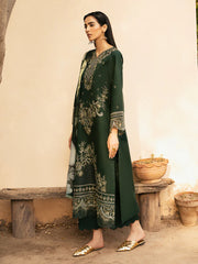 IZEL-3PC LAWN EMBROIDERED SHIRT WITH CHIFFOON PRINT DUPATTA AND EMB TROUSER-GM-4628