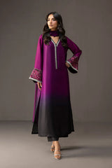 ZAINAB CHOTANI-3PC SHAMOZ SILK PRINT EMBROIDERED SHIRT WITH SOFT SILK PRINT DUPATTA & SILK TROUSER-ADR1716